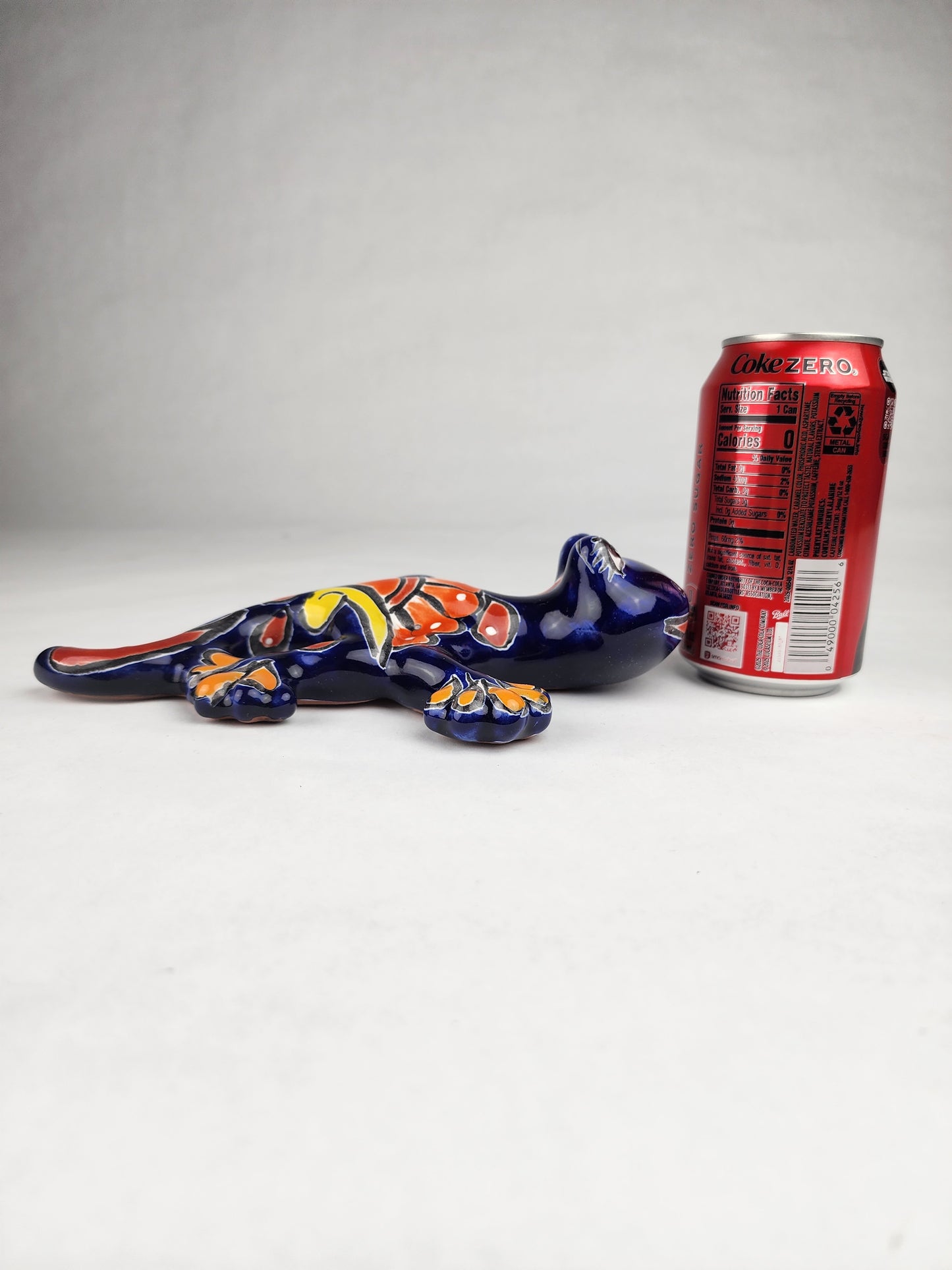 Blue Talavera Salamander – Handcrafted Mexican Folk Art