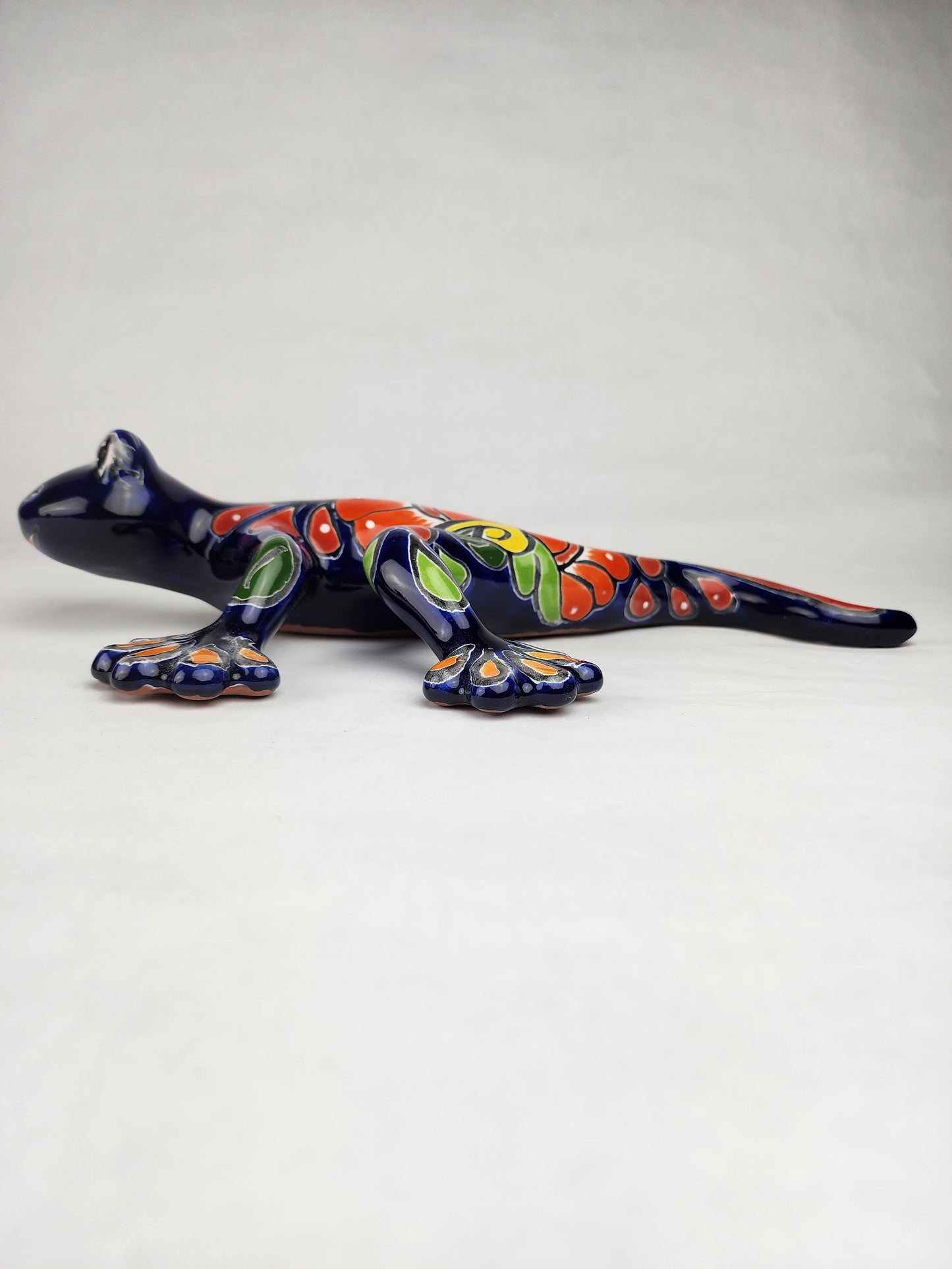 Handcrafted Blue Talavera Salamander – Mexican Ceramic Gift