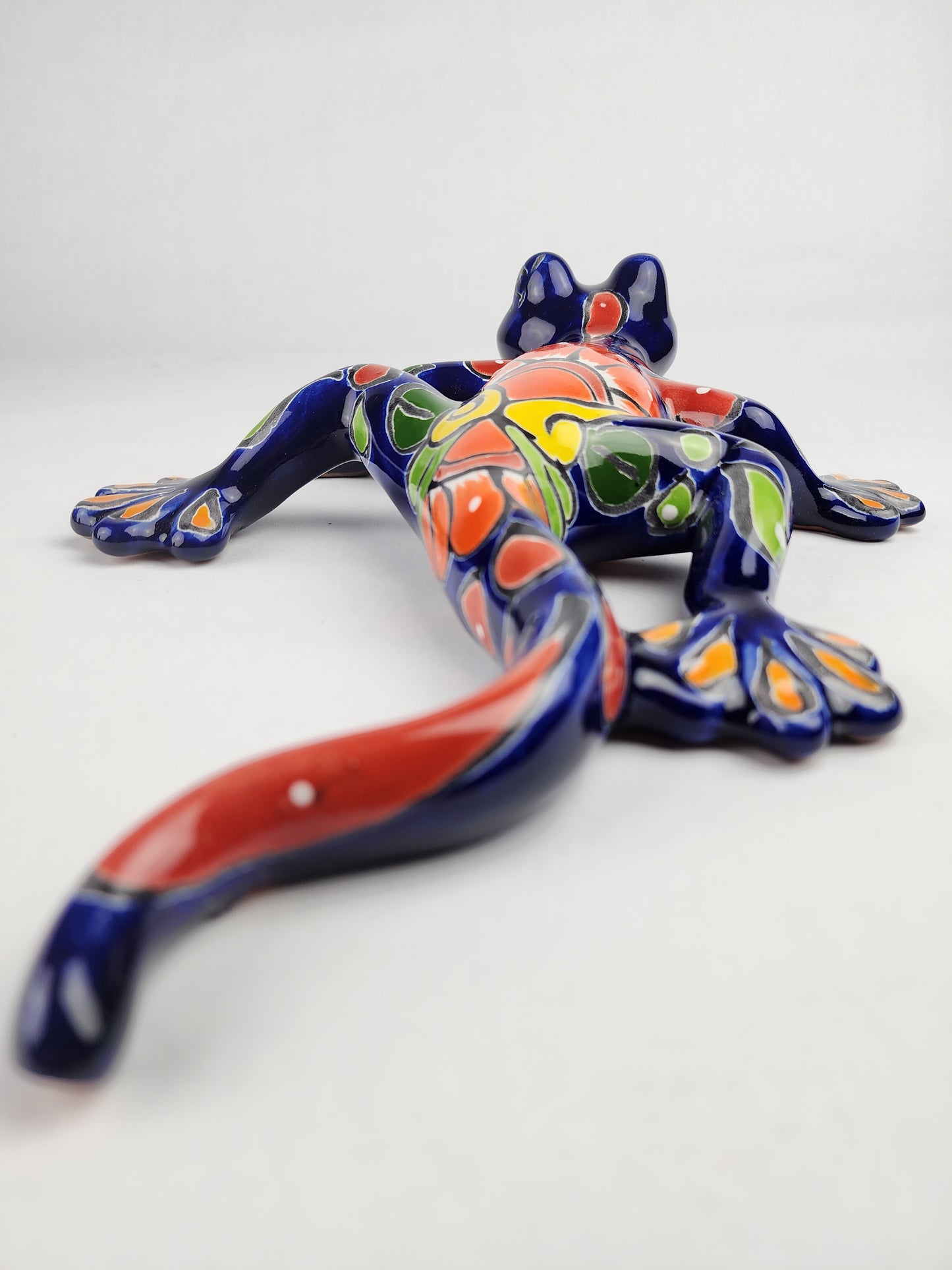 Handcrafted Blue Talavera Salamander – Mexican Ceramic Gift