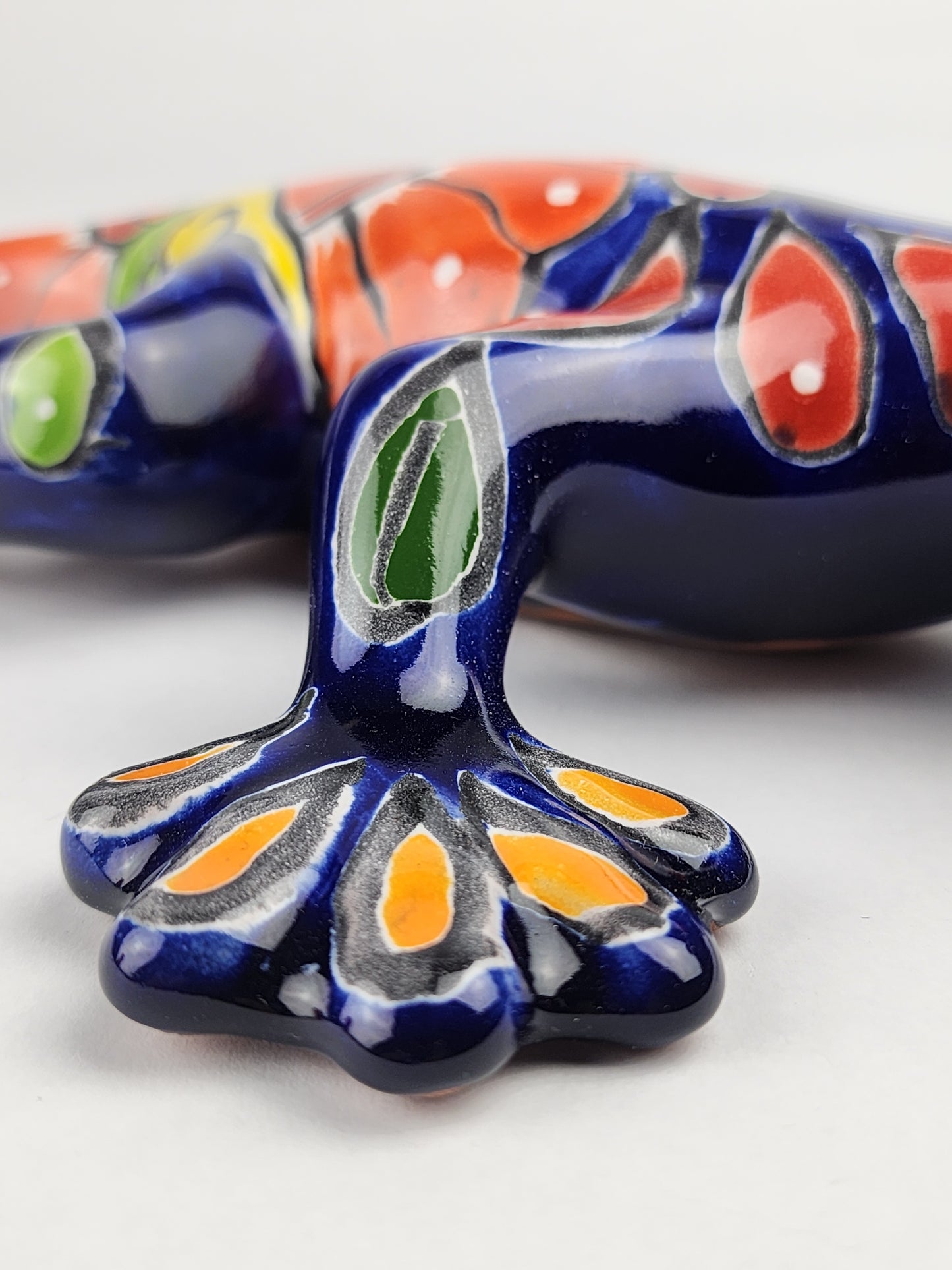 Handcrafted Blue Talavera Salamander – Mexican Ceramic Gift