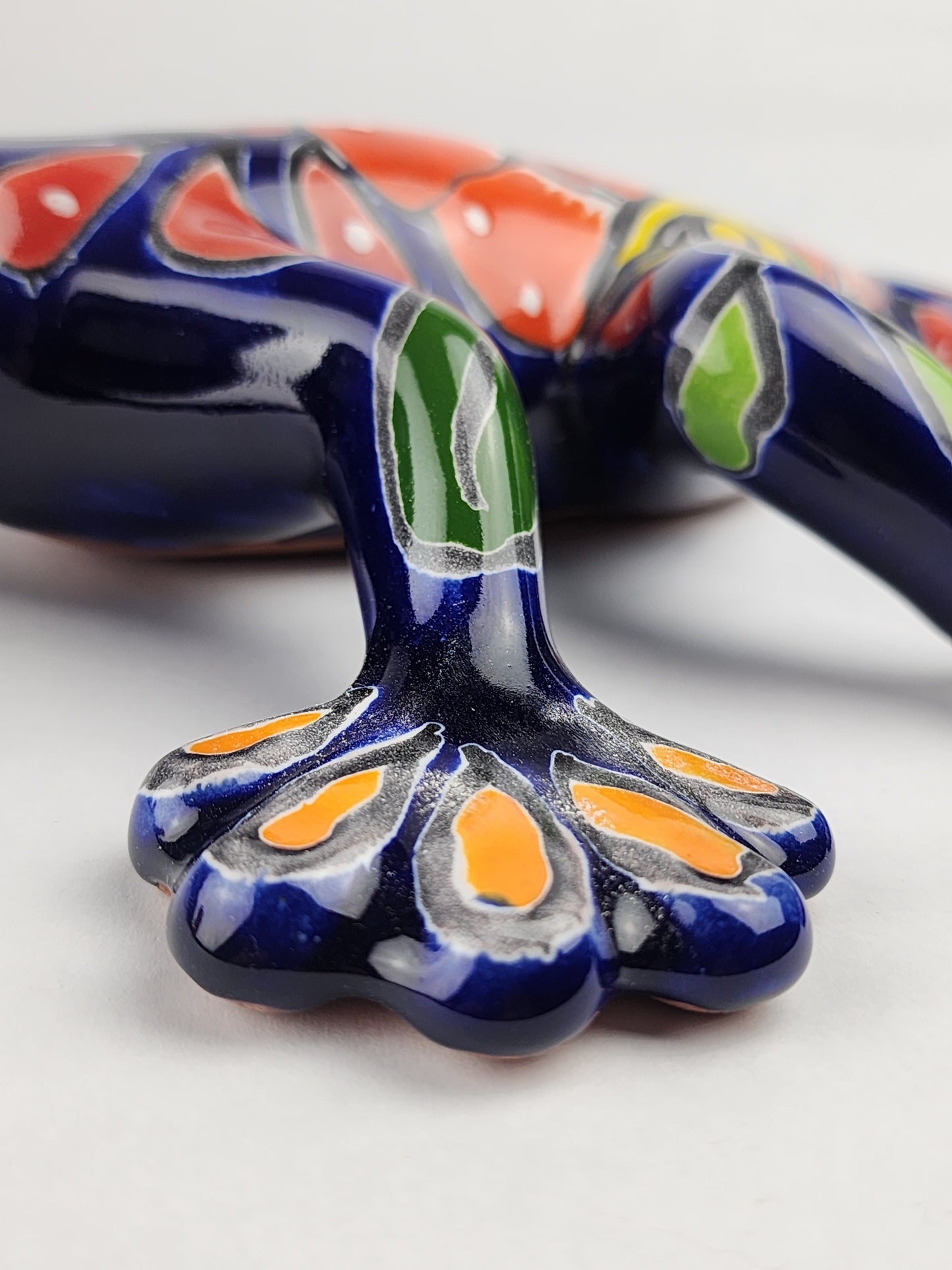 Handcrafted Blue Talavera Salamander – Mexican Ceramic Gift