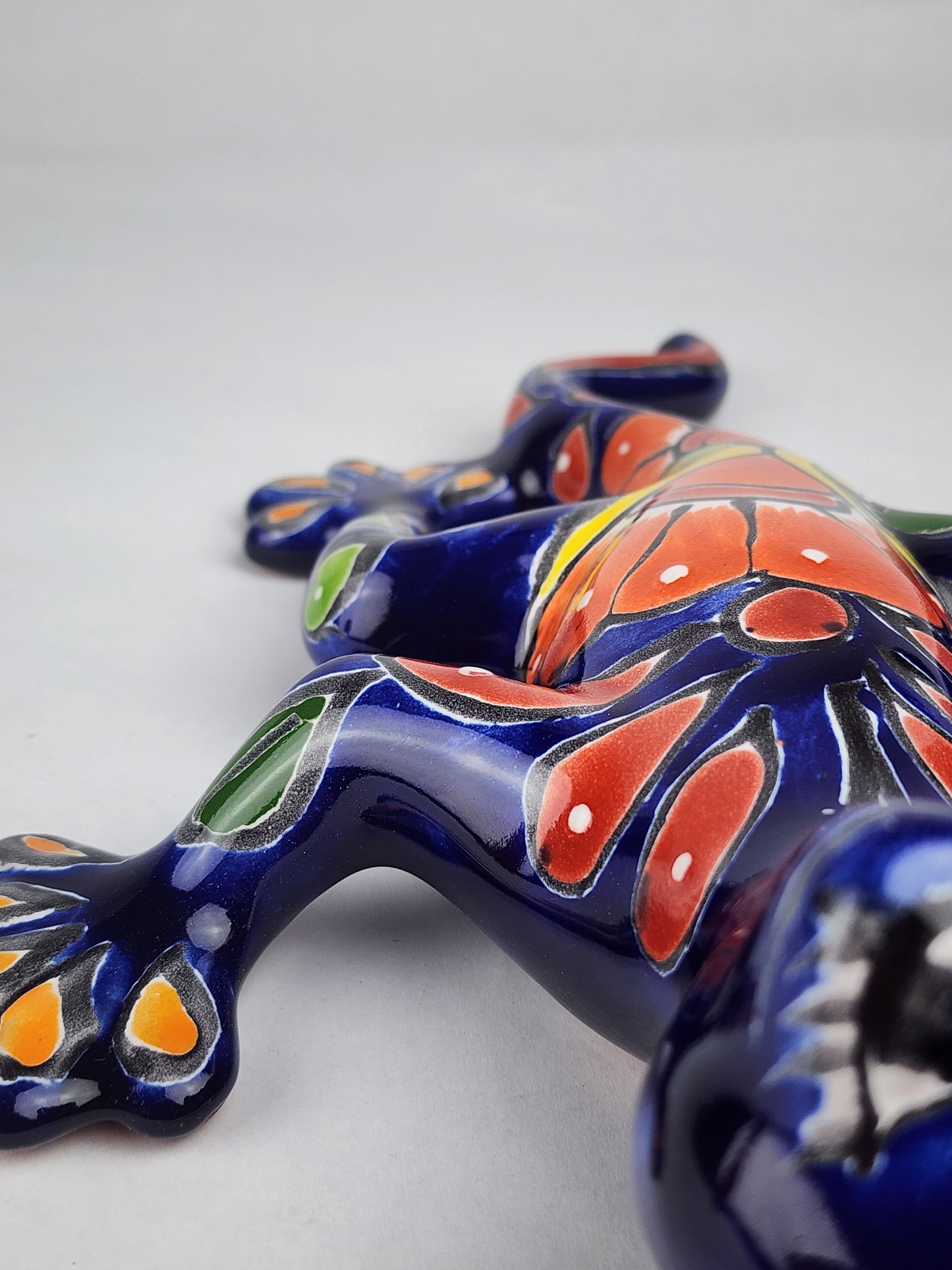 Handcrafted Blue Talavera Salamander – Mexican Ceramic Gift