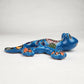 Sky Blue Talavera-Style Turtle & Salamander – Handcrafted Mexican Folk Art