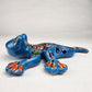 Sky Blue Talavera Salamander – Handcrafted Folk Art Lizard