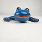 Sky Blue Talavera-Style Turtle & Salamander – Handcrafted Mexican Folk Art