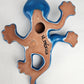 Sky Blue Talavera Salamander – Handcrafted Folk Art Lizard