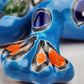Sky Blue Talavera Salamander – Handcrafted Folk Art Lizard