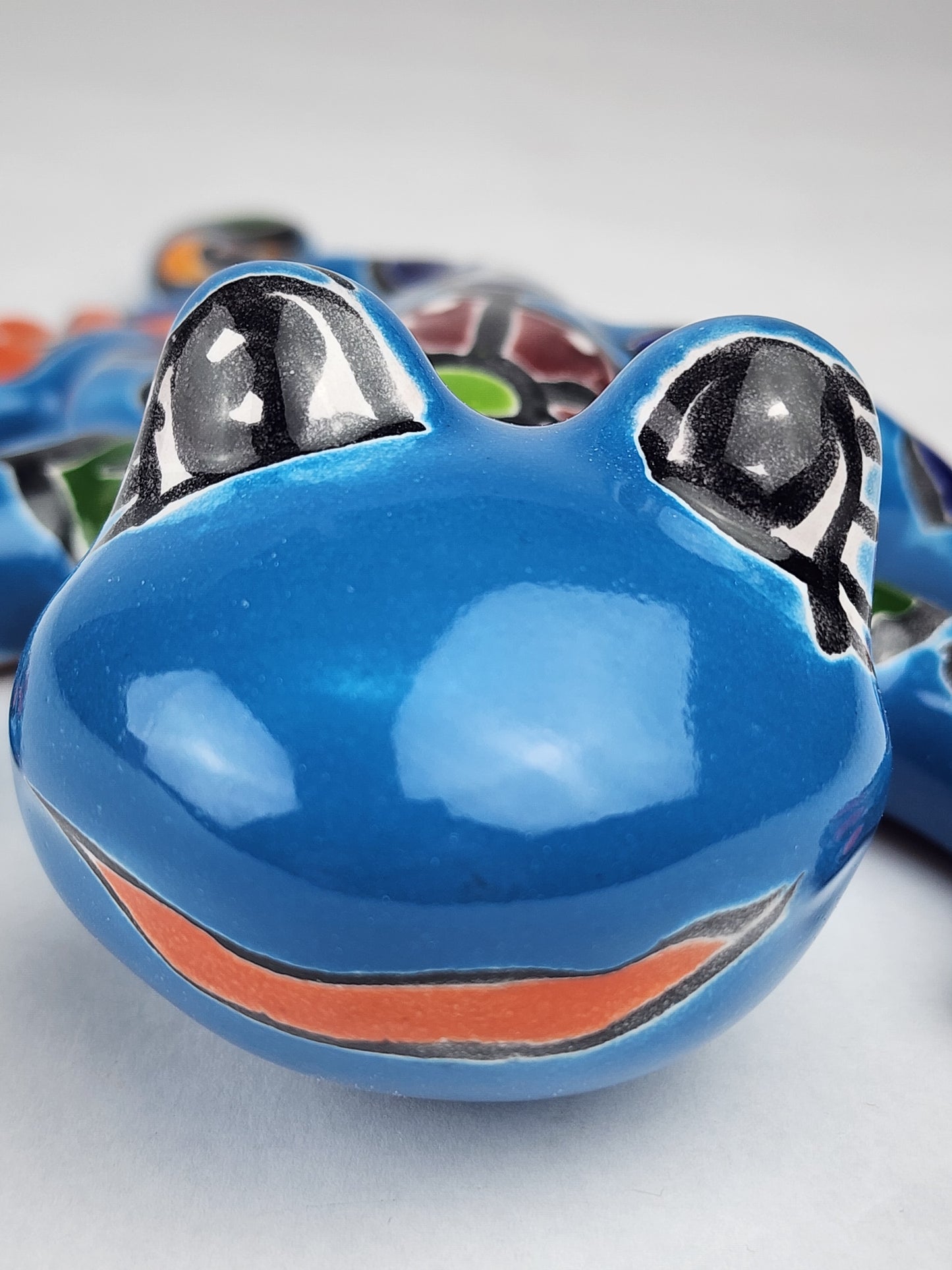 Sky Blue Talavera Salamander – Handcrafted Folk Art Lizard