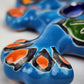 Sky Blue Talavera Salamander – Handcrafted Folk Art Lizard