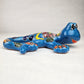 Sky Blue Talavera Salamander – Mexican Garden Wall Art