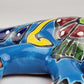 Sky Blue Talavera Salamander – Mexican Garden Wall Art