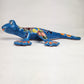 Handcrafted Sky Blue Talavera Salamander – Mexican Folk Art Gift