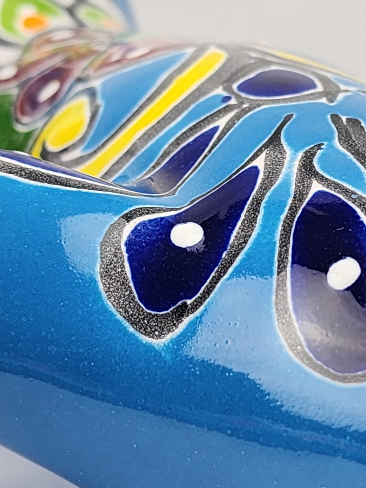 Handcrafted Sky Blue Talavera Salamander – Mexican Folk Art Gift