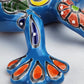 Handcrafted Sky Blue Talavera Salamander – Mexican Folk Art Gift