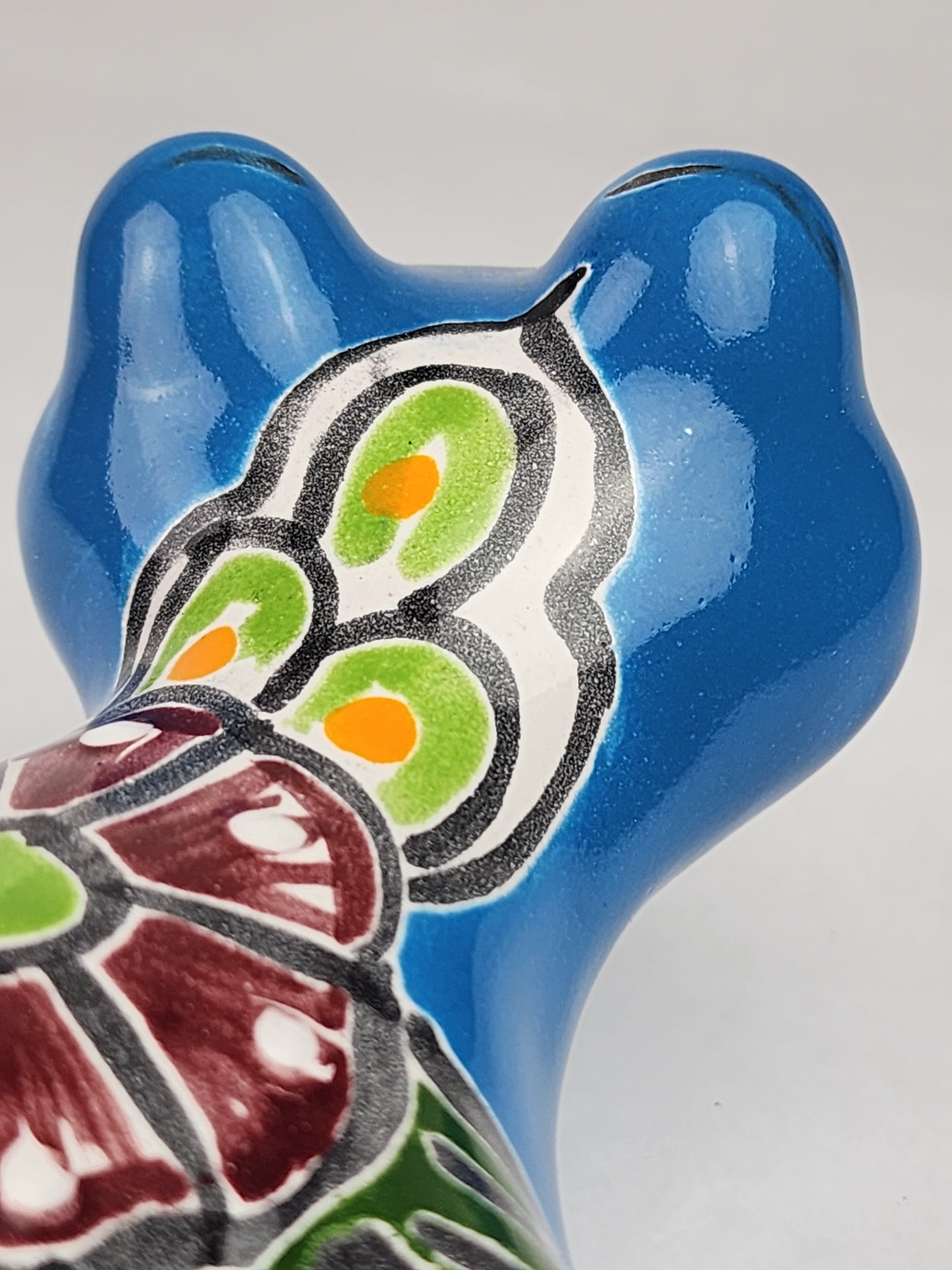 Handcrafted Sky Blue Talavera Salamander – Mexican Folk Art Gift