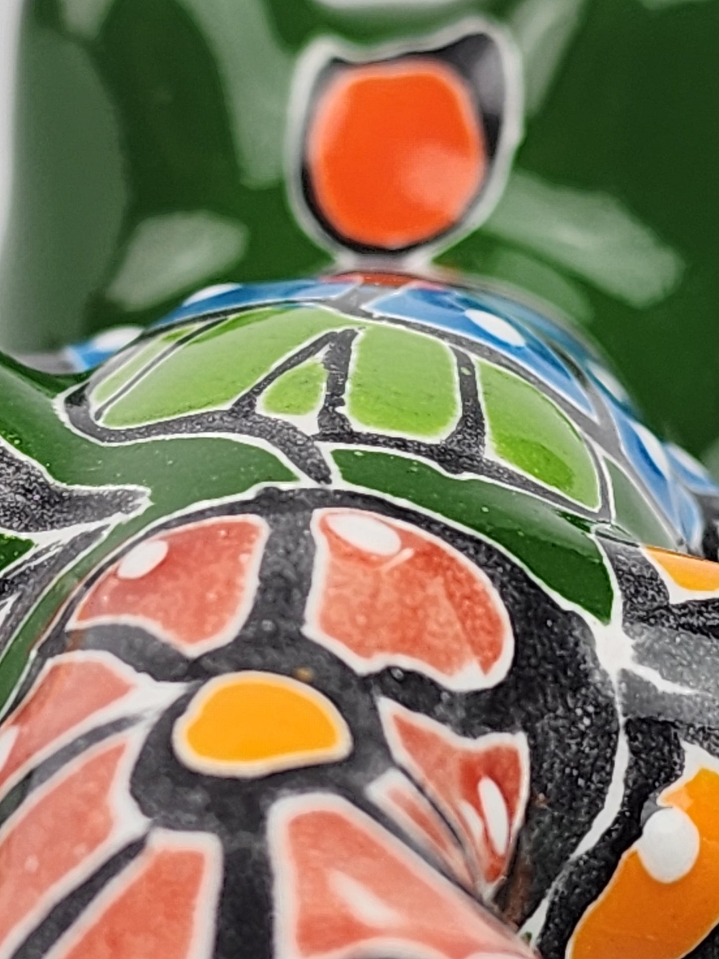 Green Talavera Salamander – Handcrafted Mexican Folk Art