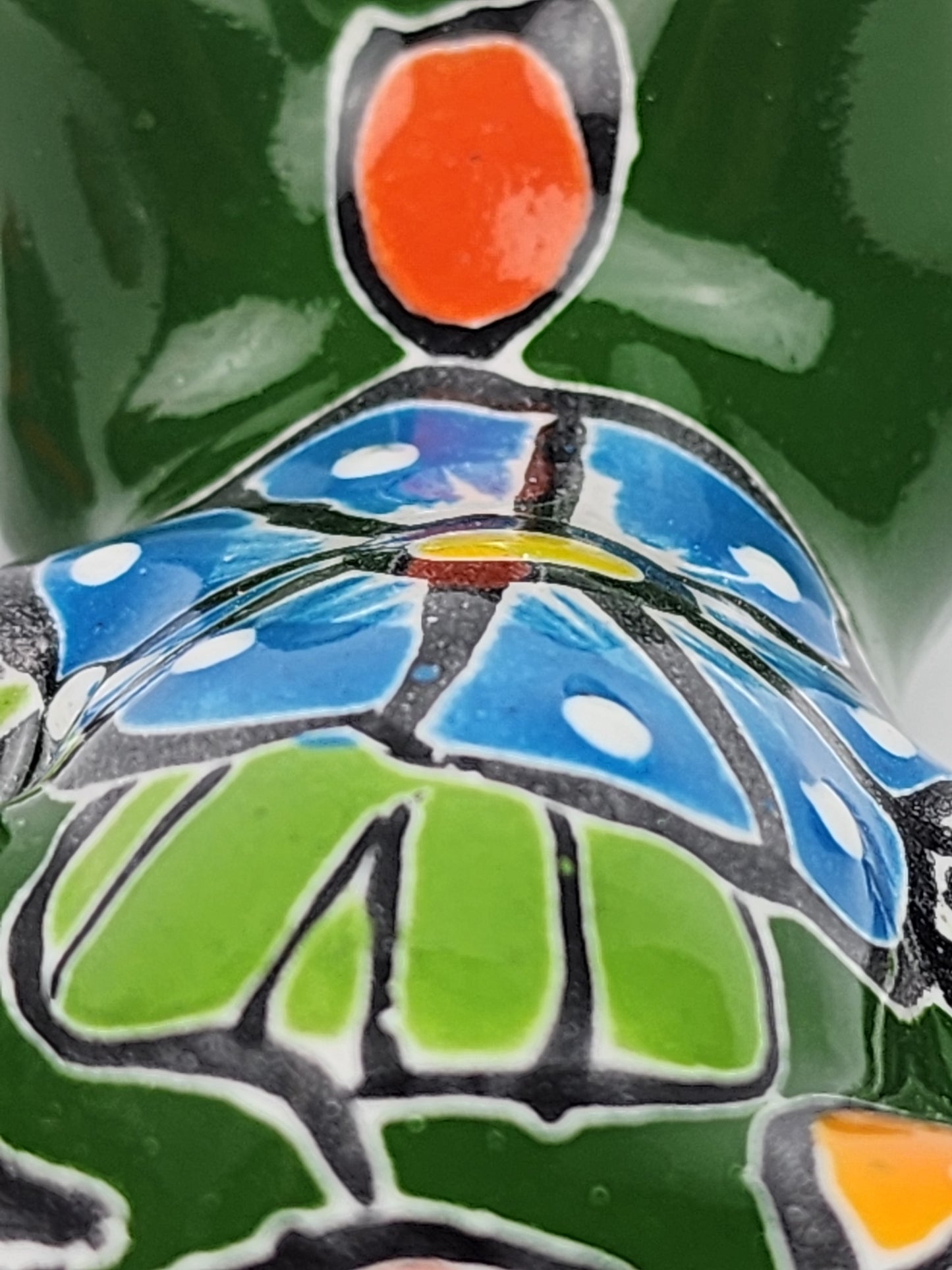 Green Talavera Salamander – Handcrafted Mexican Folk Art