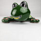 Green Talavera Salamander – Hand-Painted Garden Wall Decor
