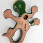 Green Talavera Salamander – Hand-Painted Garden Wall Decor