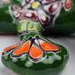 Green Talavera Salamander – Hand-Painted Garden Wall Decor