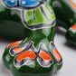 Green Talavera Salamander – Hand-Painted Garden Wall Decor
