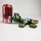 Green Talavera Salamander – Hand-Painted Garden Wall Decor