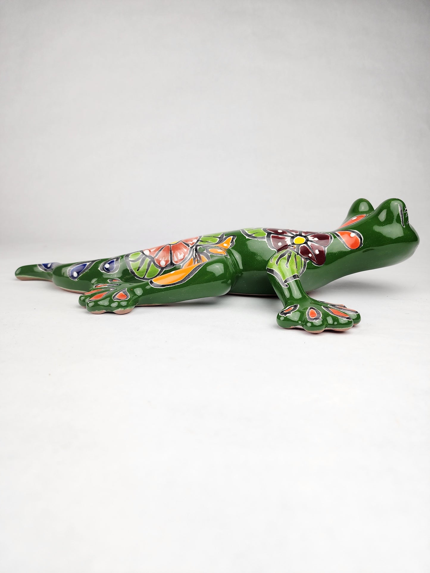 Handcrafted Green Talavera Salamander – Mexican Ceramic Gift