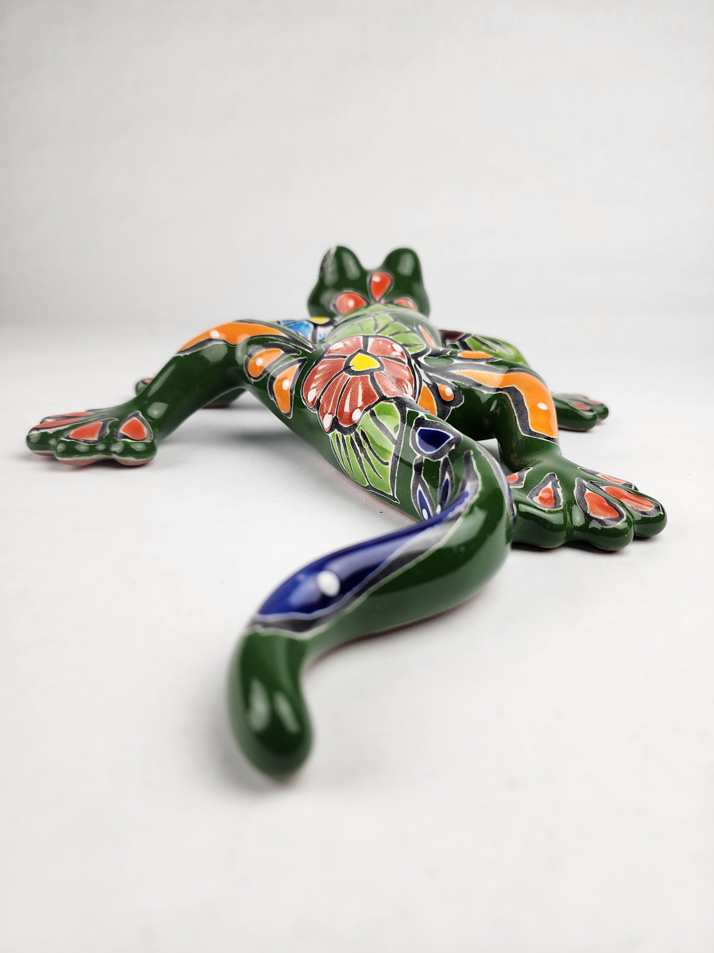 Handcrafted Green Talavera Salamander – Mexican Ceramic Gift
