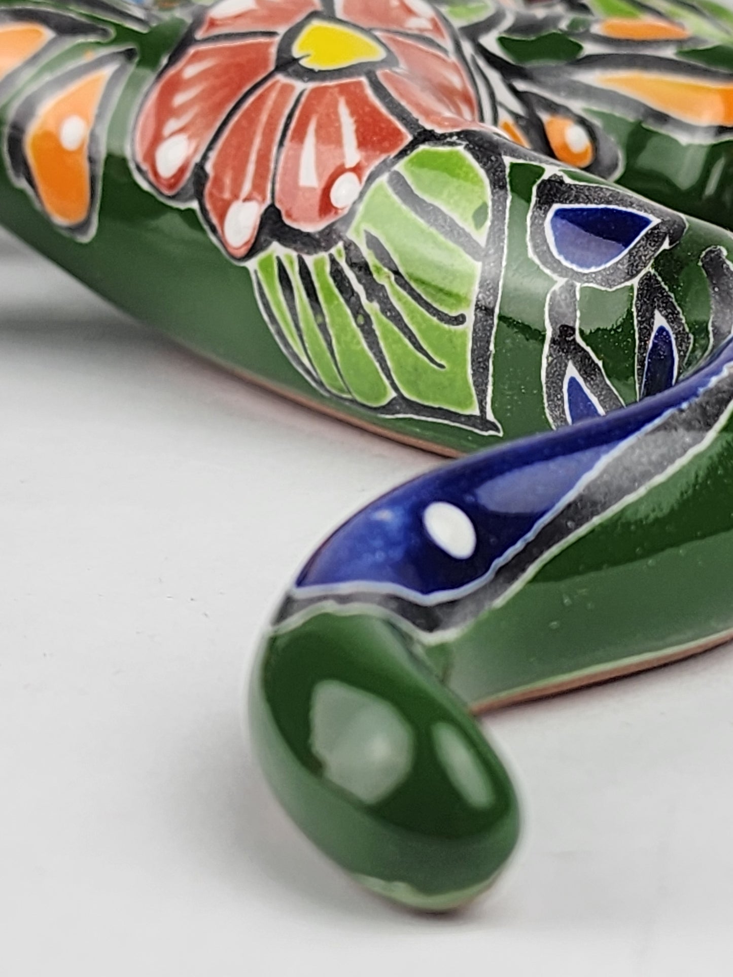 Handcrafted Green Talavera Salamander – Mexican Ceramic Gift
