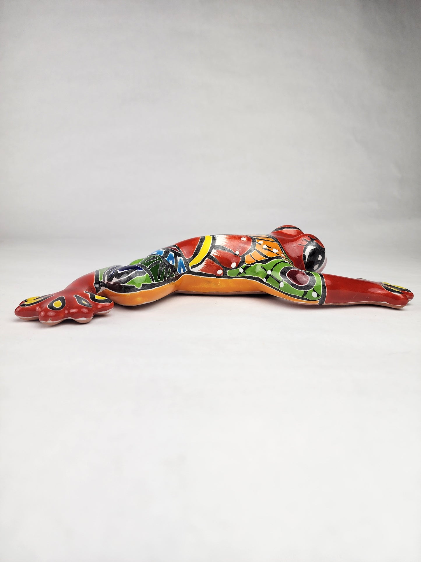 Red Talavera Frog – Handcrafted Mexican Garden Decor