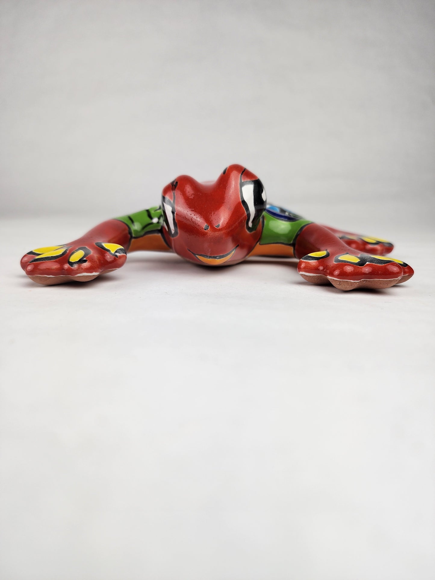Red Talavera Frog – Handcrafted Mexican Garden Decor