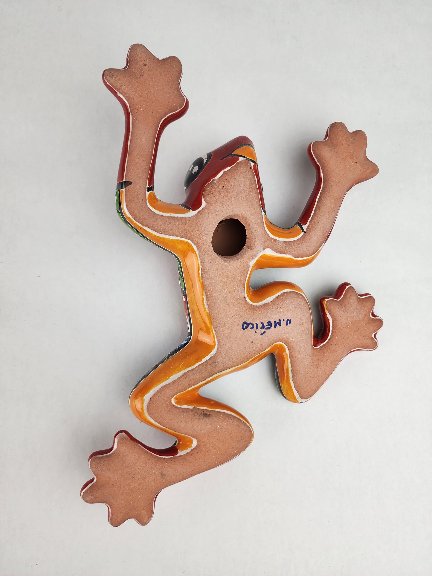 Red Talavera Frog – Handcrafted Mexican Garden Decor