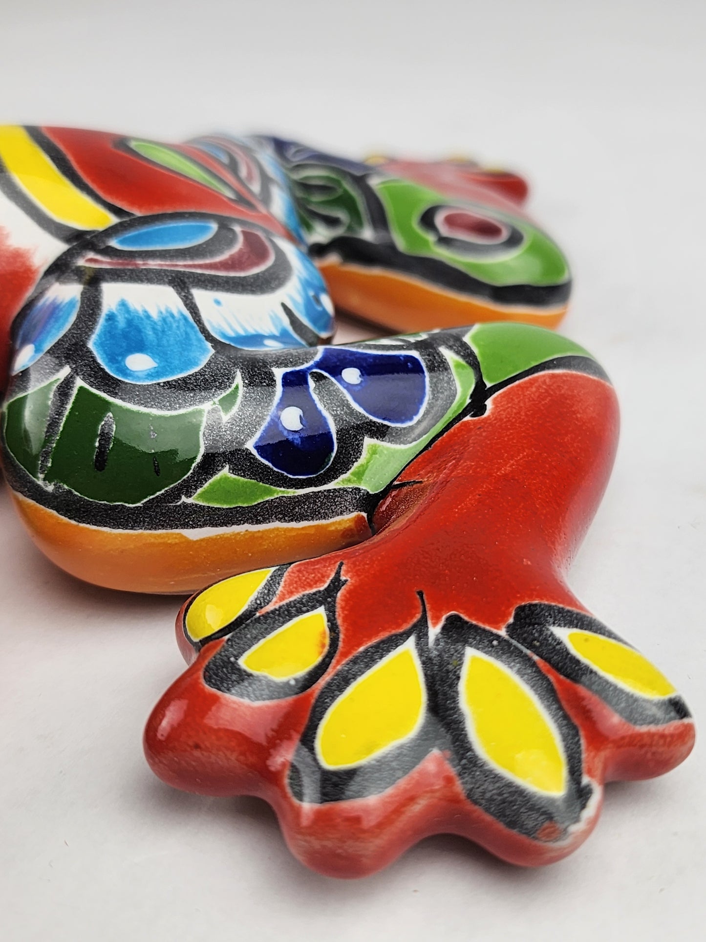 Red Talavera Frog – Handcrafted Mexican Garden Decor