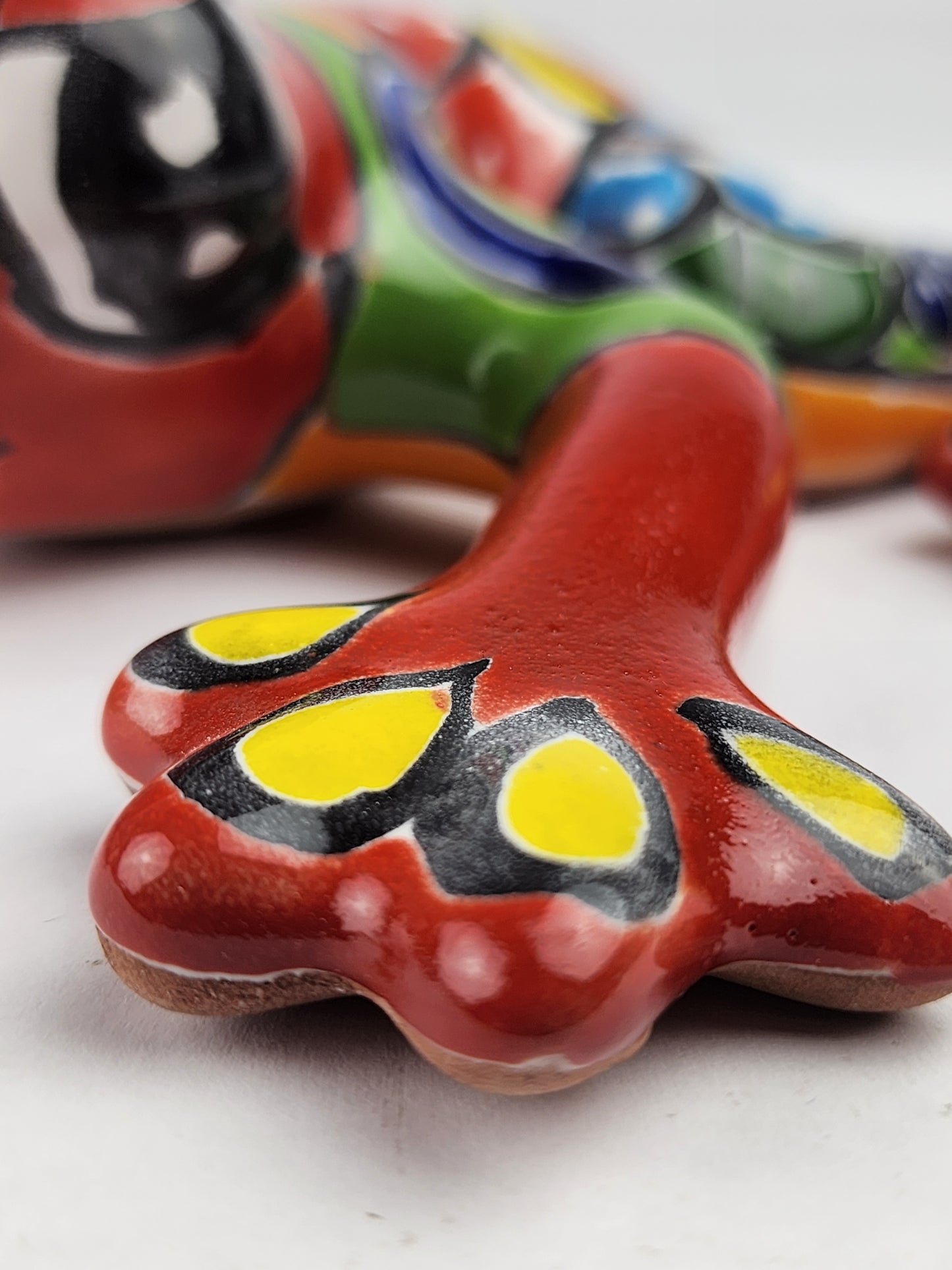 Red Talavera Frog – Handcrafted Mexican Garden Decor