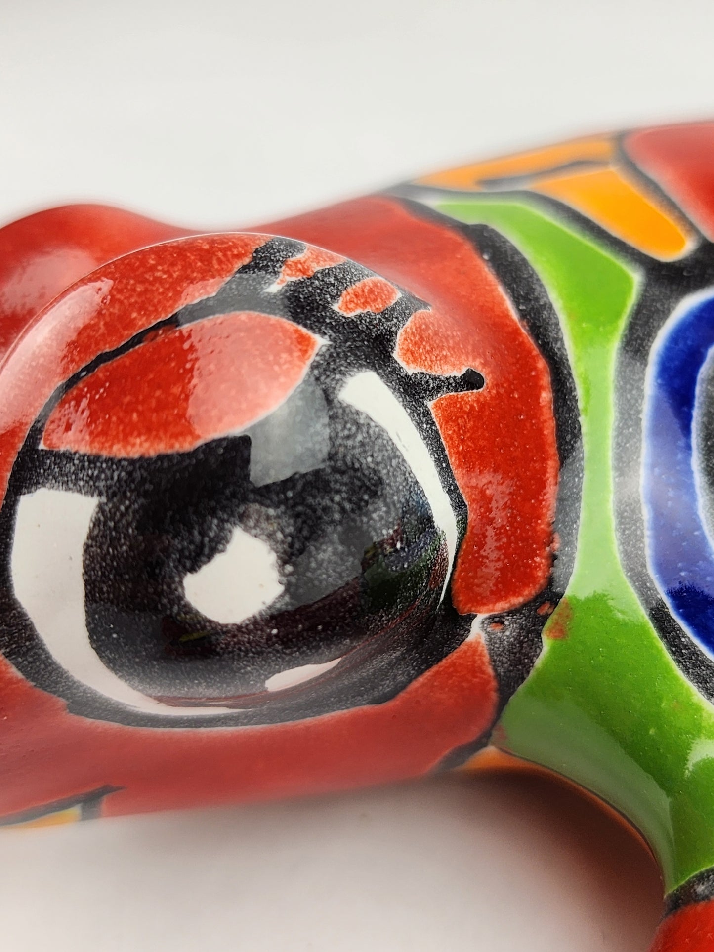 Red Talavera Frog – Handcrafted Mexican Garden Decor