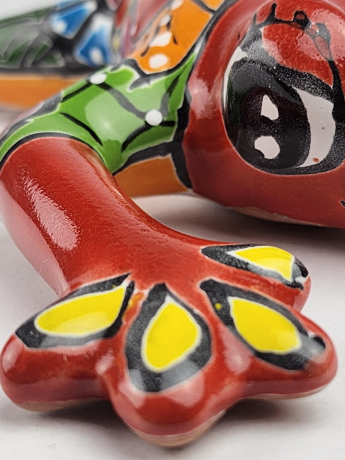 Red Talavera Frog – Handcrafted Mexican Garden Decor