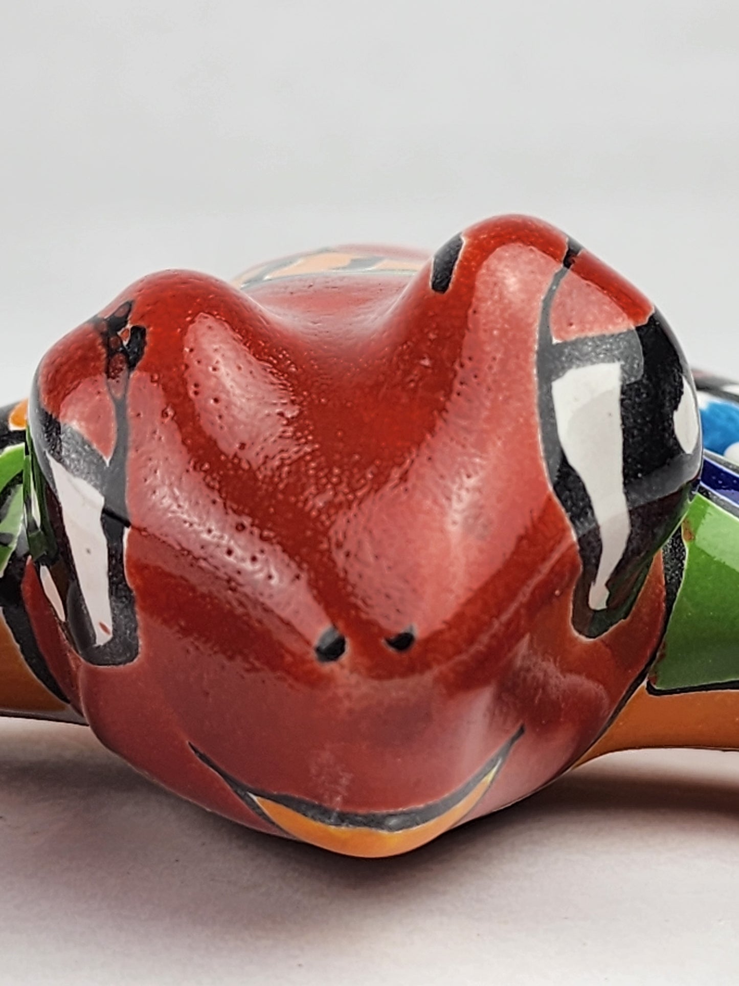 Red Talavera Frog – Handcrafted Mexican Garden Decor