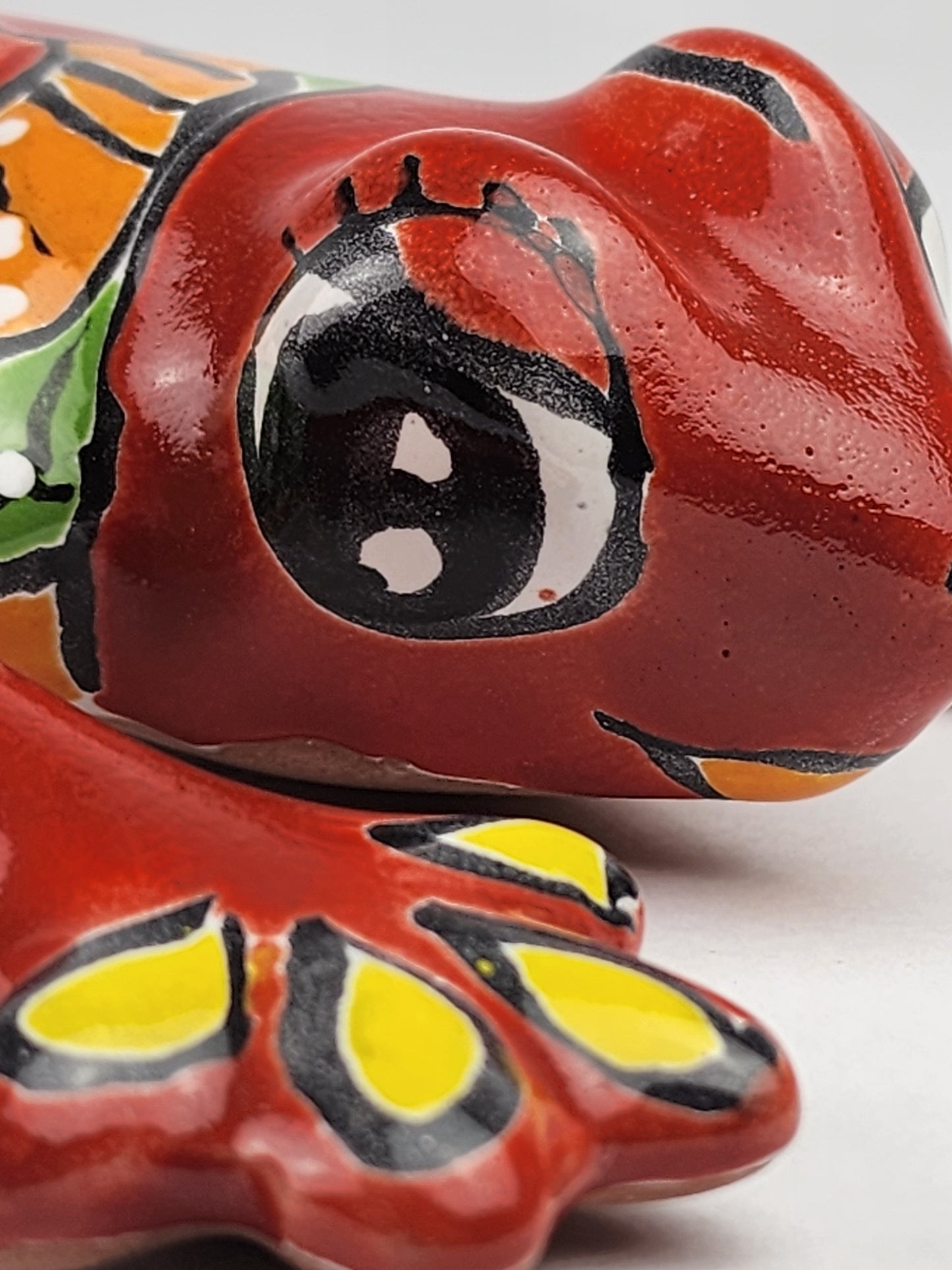 Red Talavera Frog – Handcrafted Mexican Garden Decor