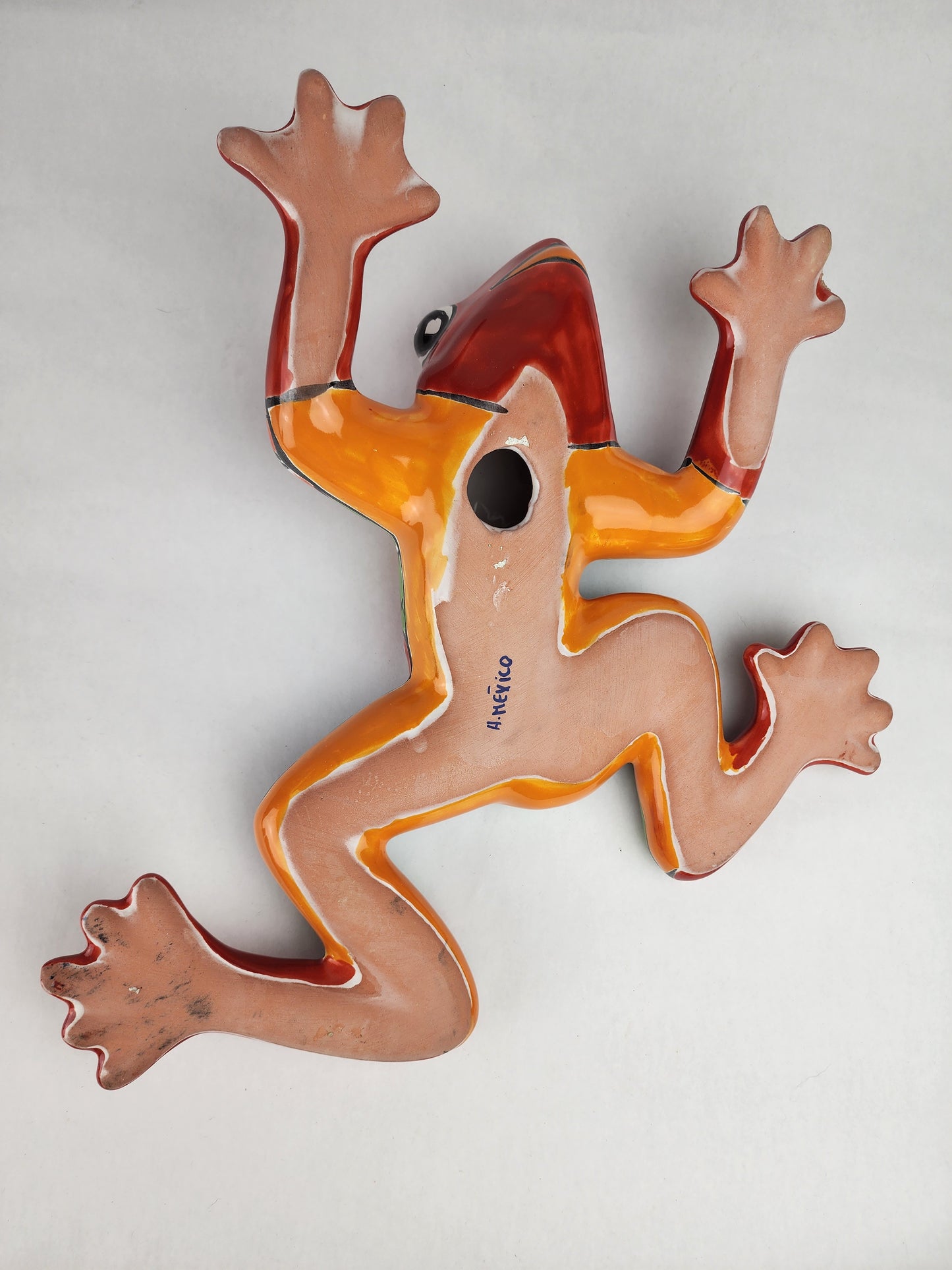 Red Talavera Frog – Handcrafted Mexican Folk Art Decor