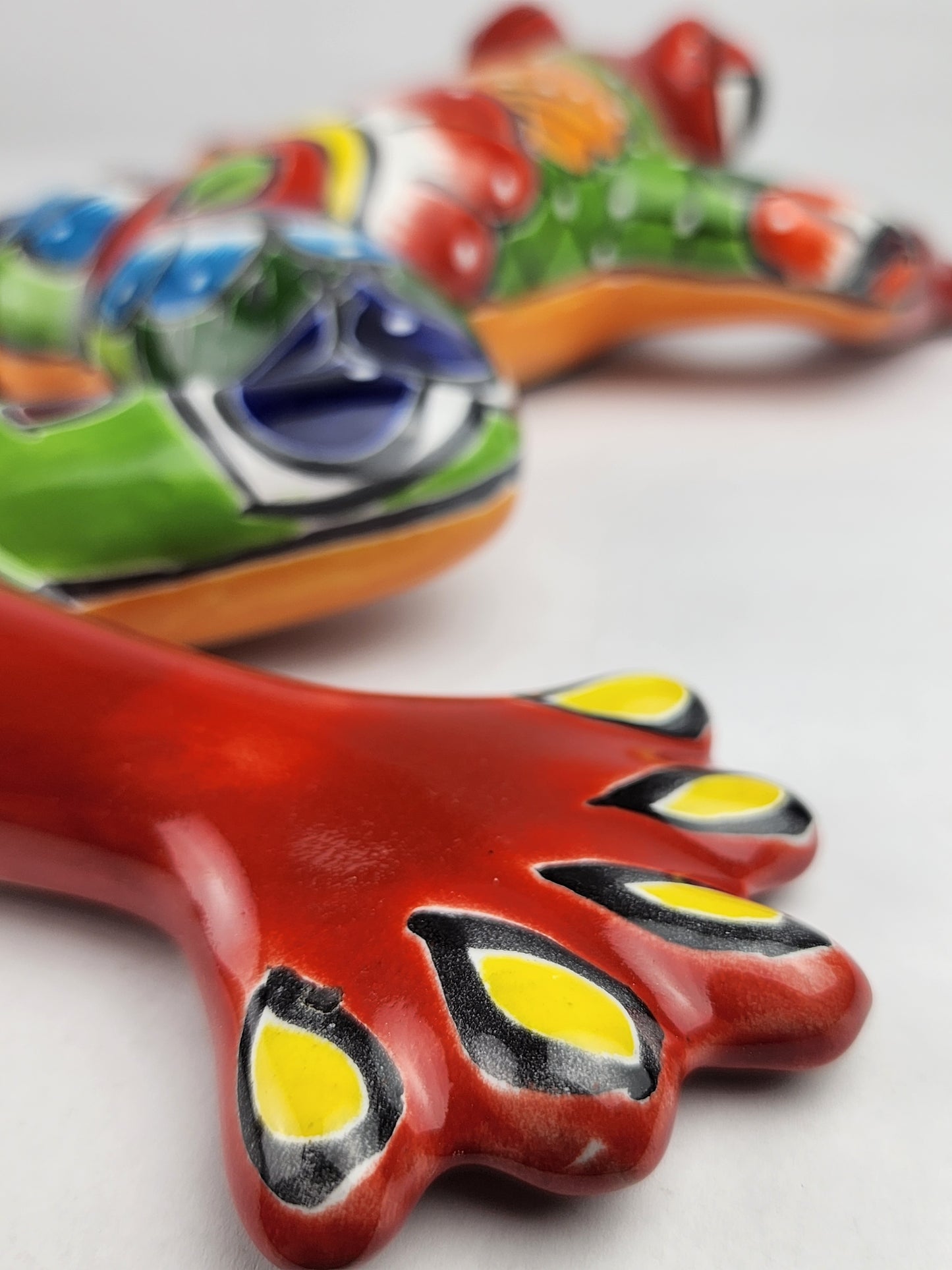 Red Talavera Frog – Handcrafted Mexican Folk Art Decor