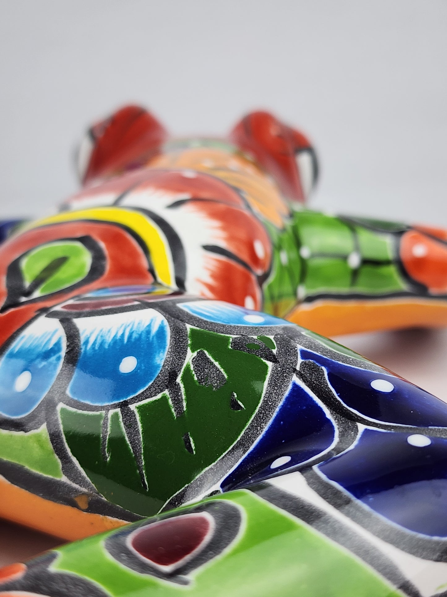 Red Talavera Frog – Handcrafted Mexican Folk Art Decor