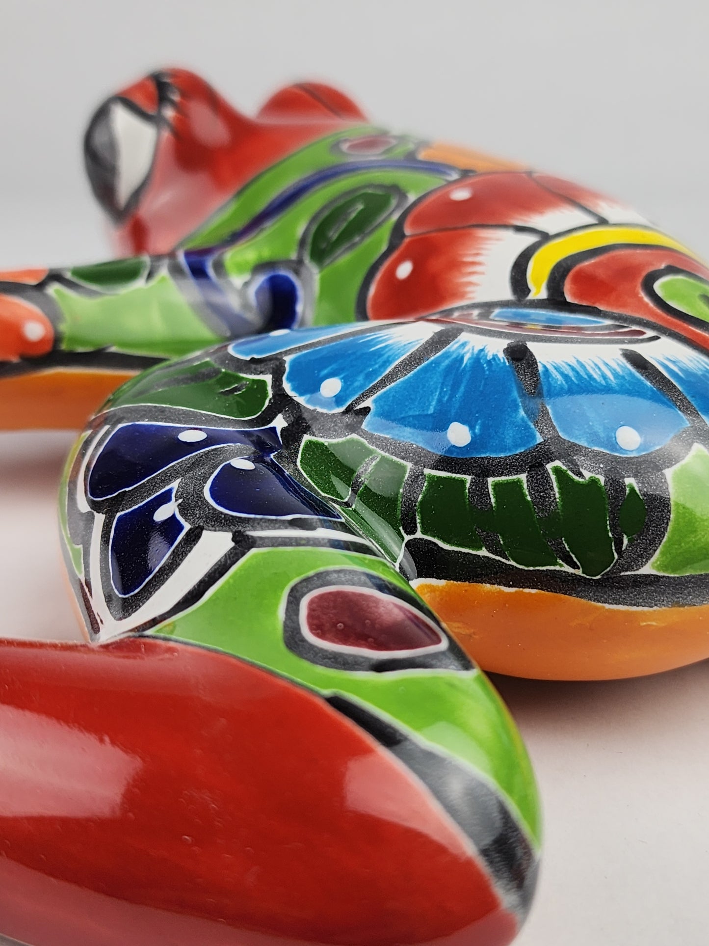 Red Talavera Frog – Handcrafted Mexican Folk Art Decor