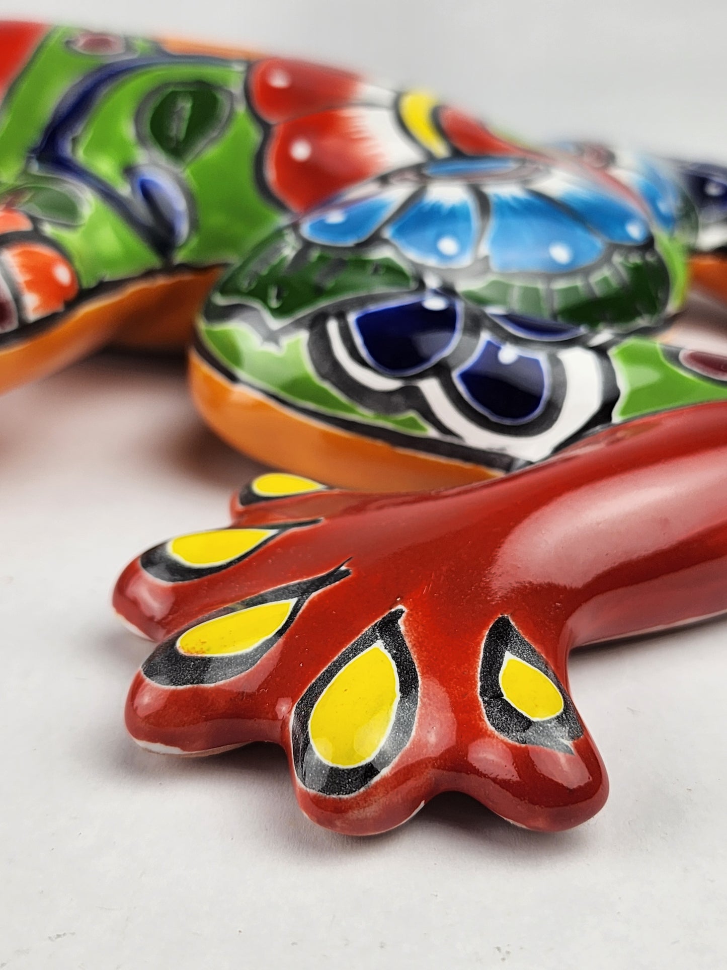 Red Talavera Frog – Handcrafted Mexican Folk Art Decor