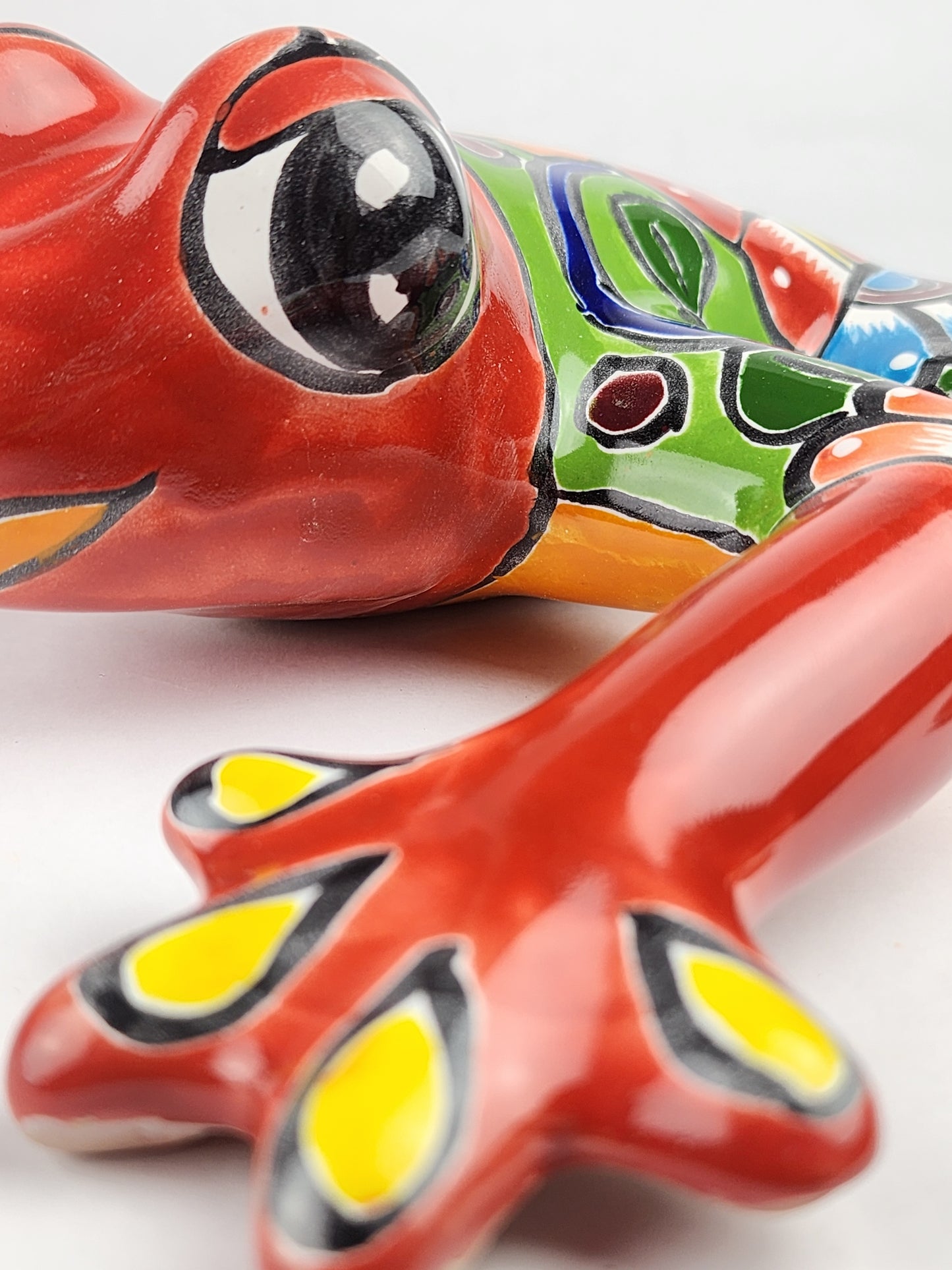 Red Talavera Frog – Handcrafted Mexican Folk Art Decor