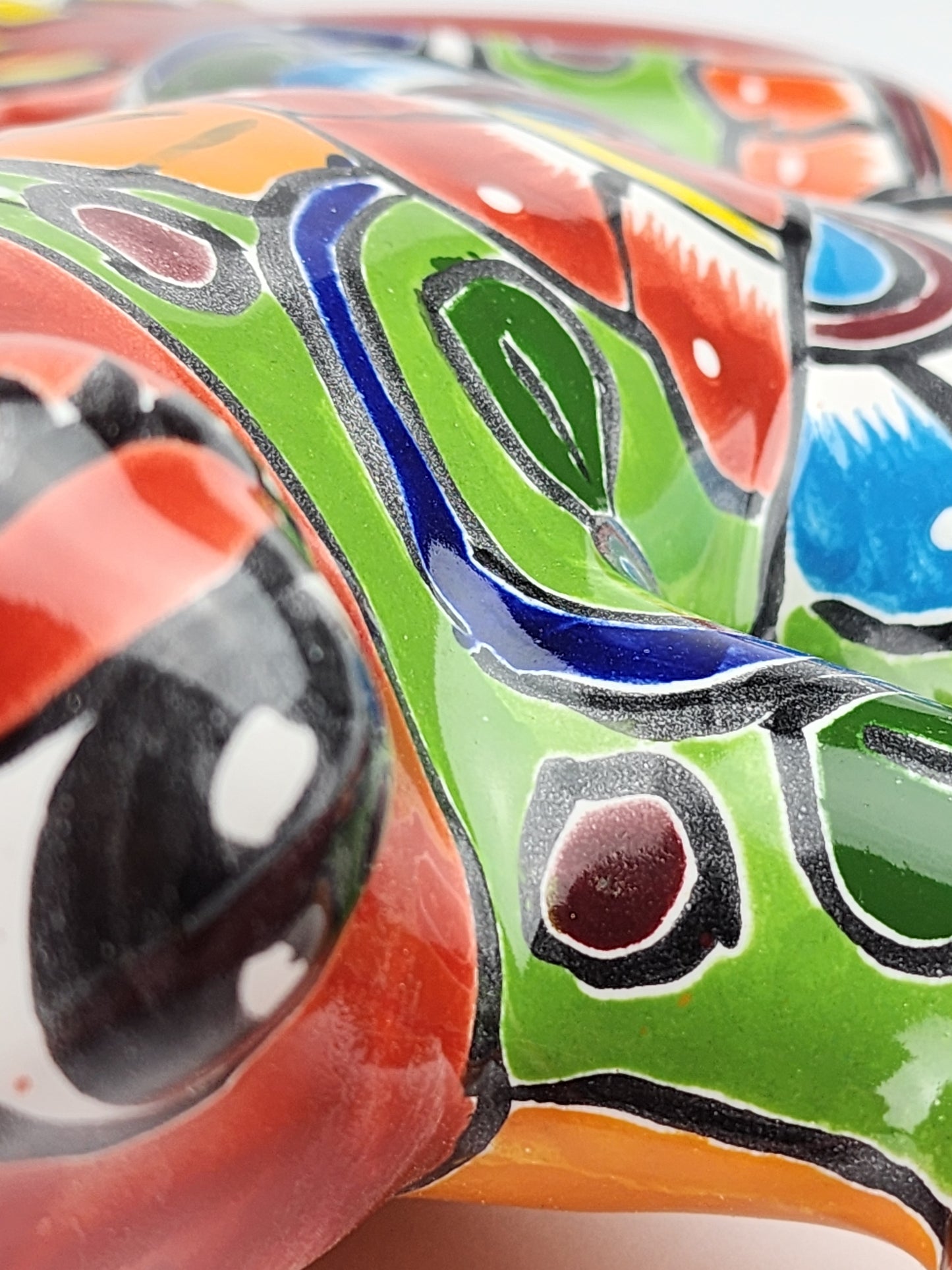 Red Talavera Frog – Handcrafted Mexican Folk Art Decor