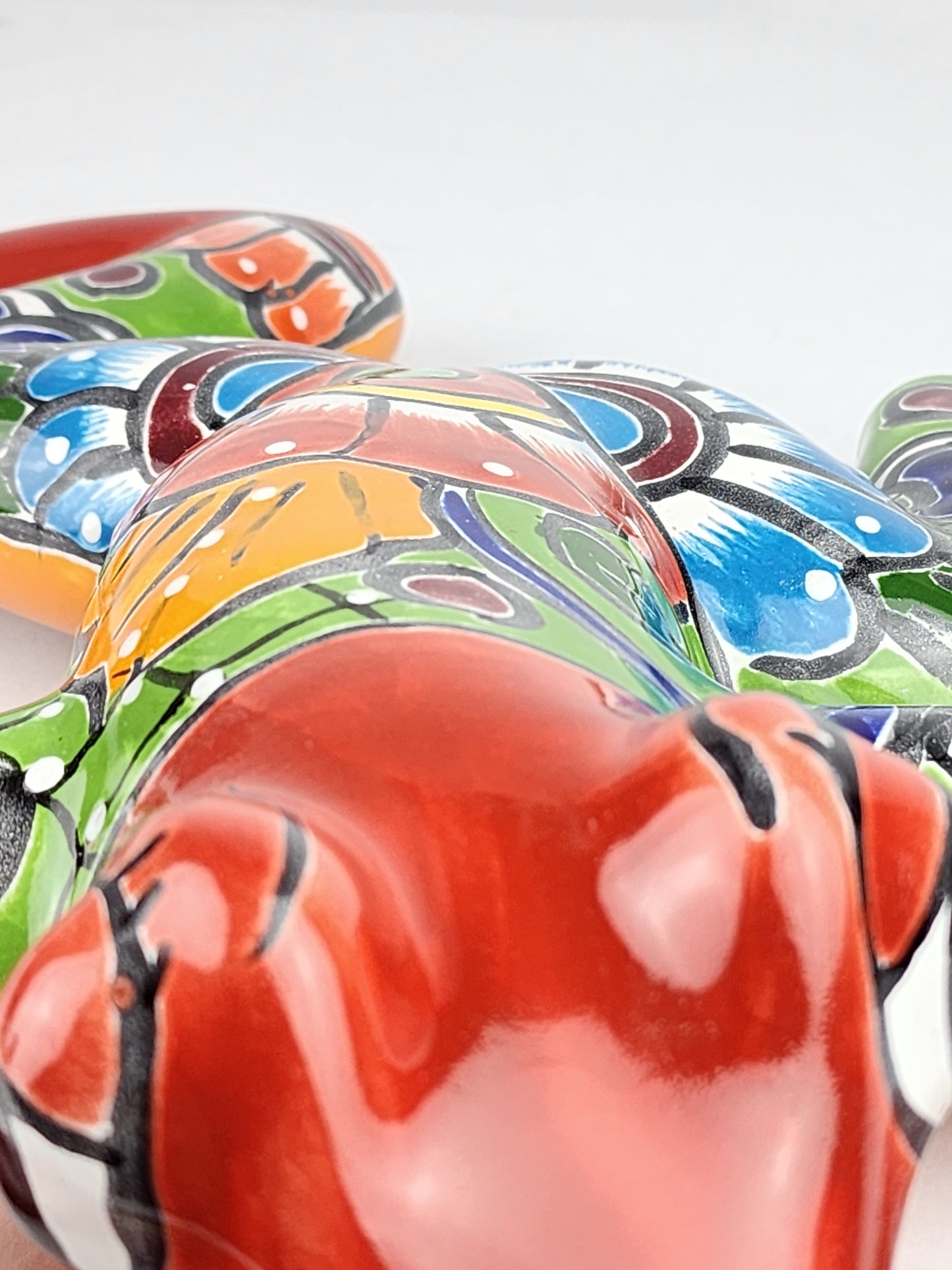Red Talavera Frog – Handcrafted Mexican Folk Art Decor