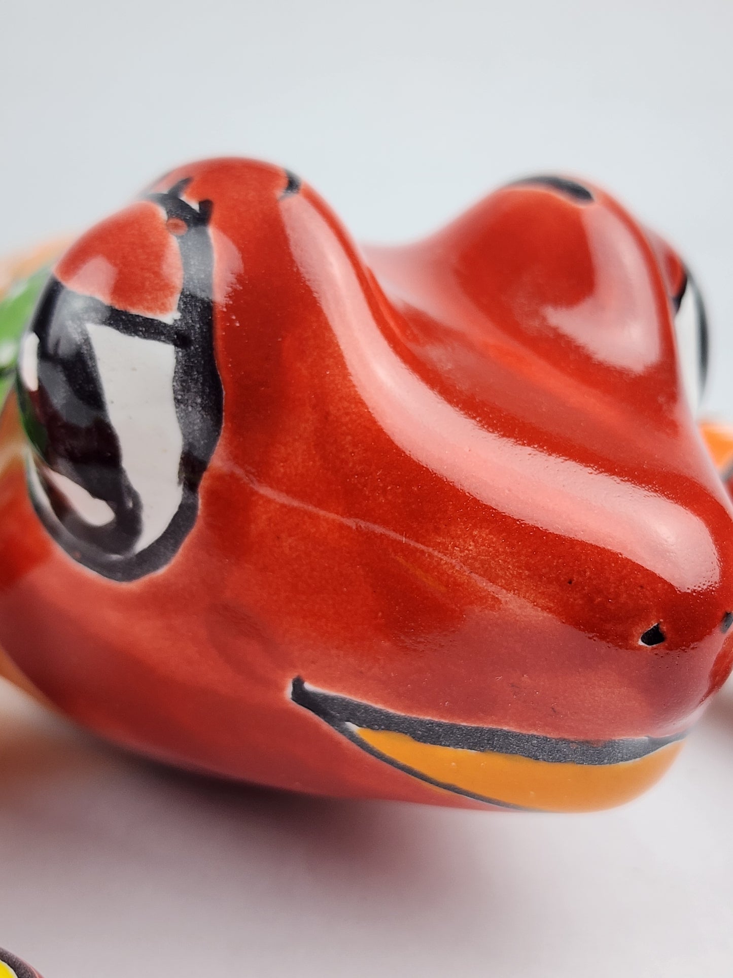 Red Talavera Frog – Handcrafted Mexican Folk Art Decor