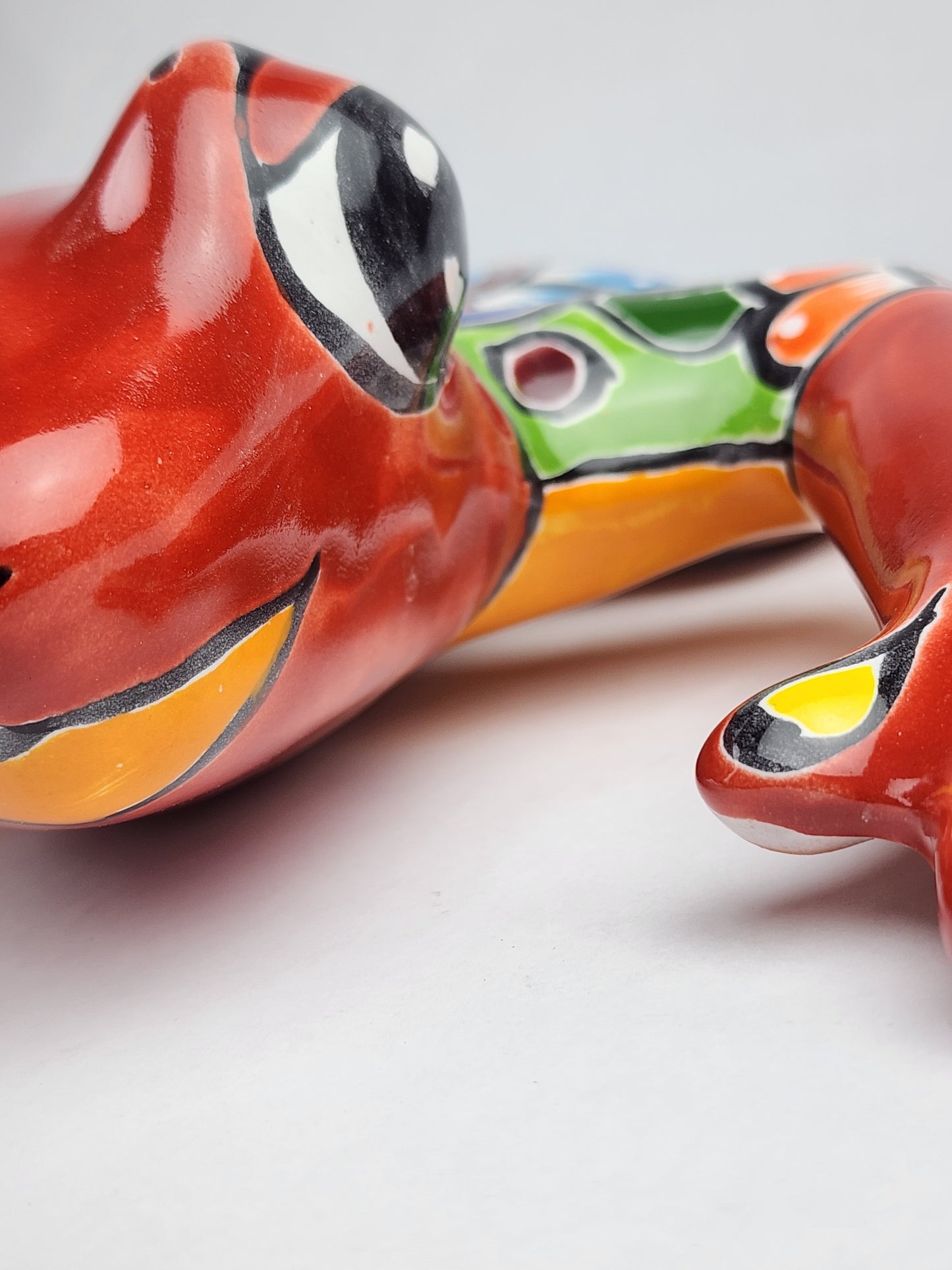 Red Talavera Frog – Handcrafted Mexican Folk Art Decor