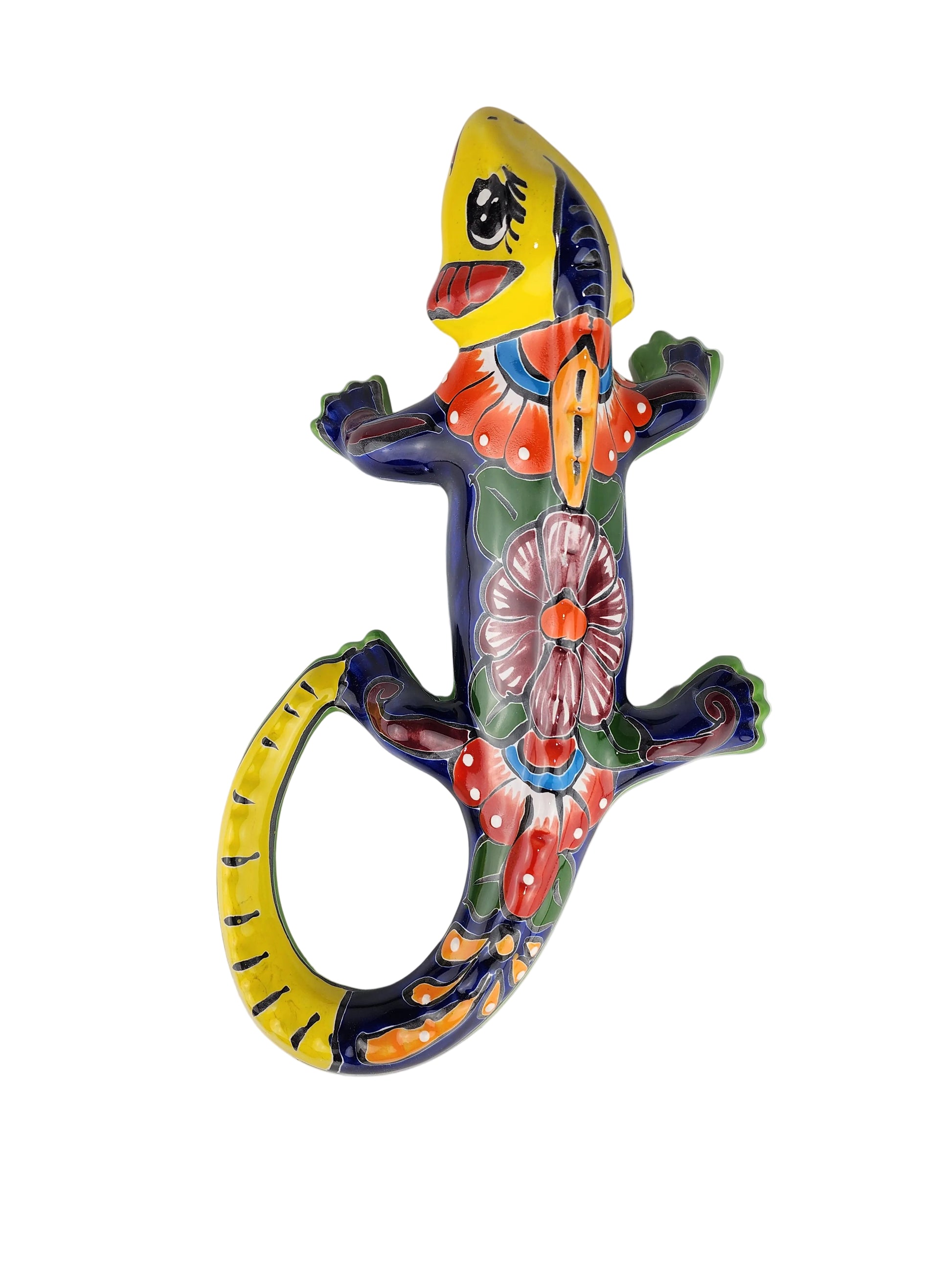 Colorful ceramic iguana