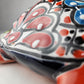 Talavera-Style Ceramic Turtle Figurine | Red-Orange & Multicolor Mexican Folk Art